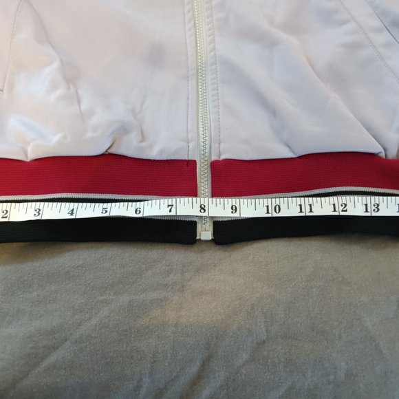 Vintage 1980s Track & Court Zip Sweatshirt Jacket Maroon Gray Men's Size M - Picture 9 of 10